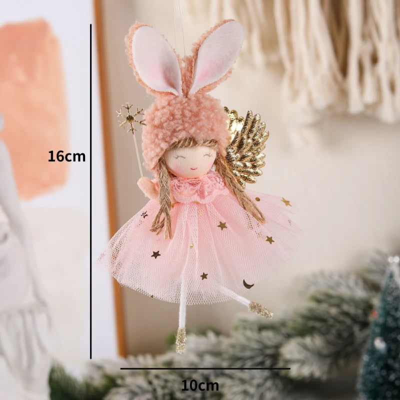 Christmas Angel Girl Plush Doll Oranments Xmas