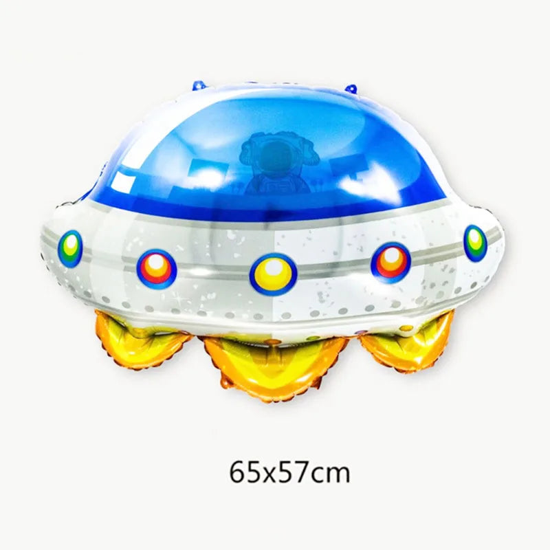 3D Astronaut Space Rocket Foil Balloons
