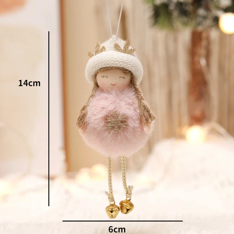 Christmas Angel Girl Plush Doll Oranments Xmas