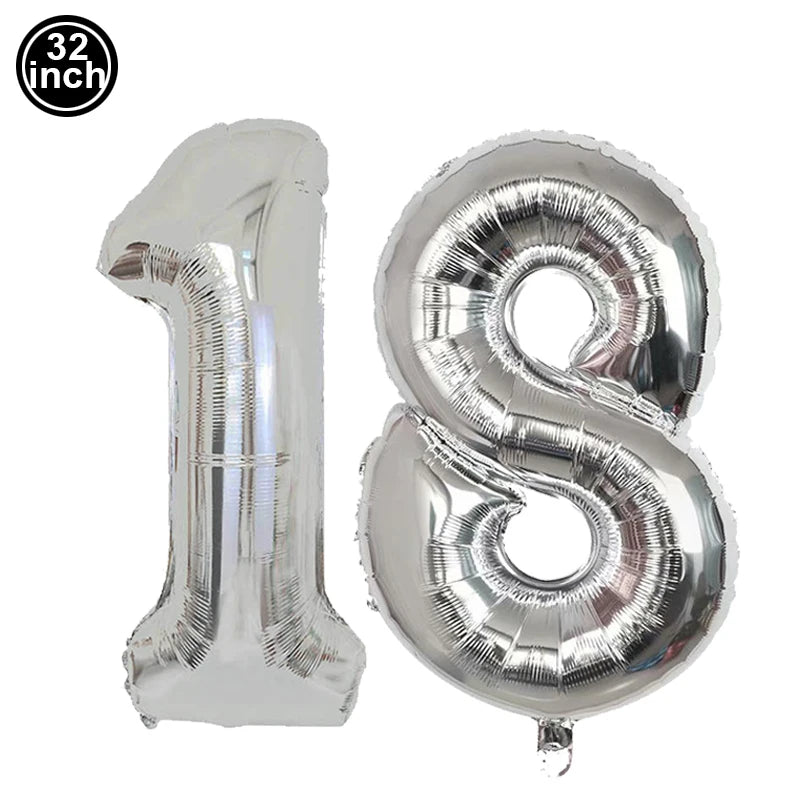 Silver 32 inch 18 balloon