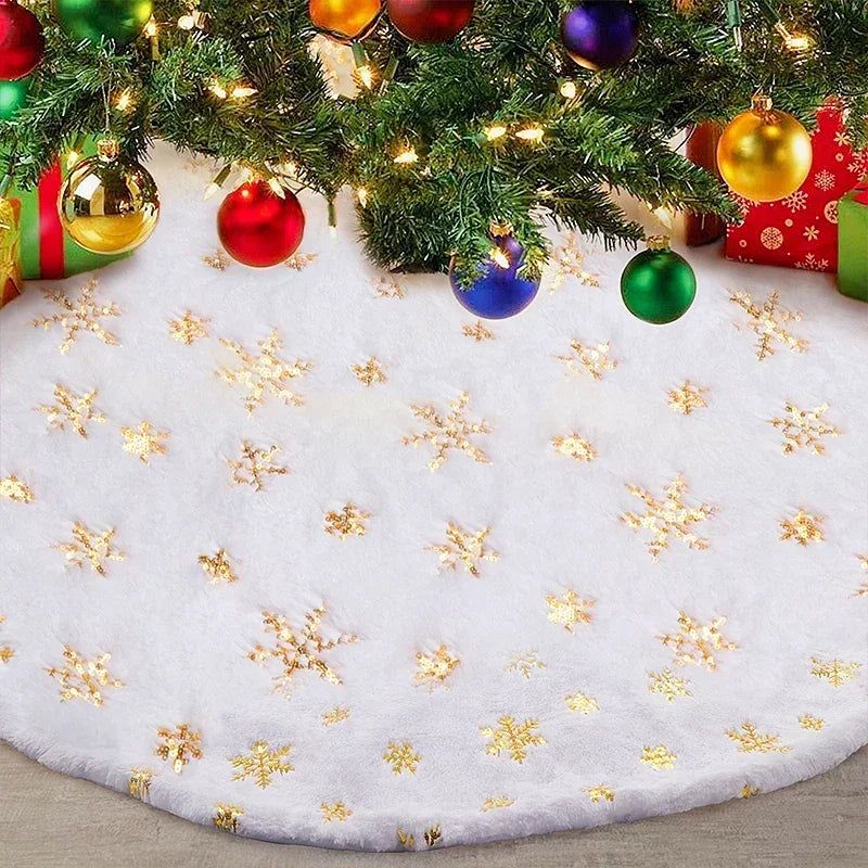 Small Christmas Faux Fur Tree Skirt