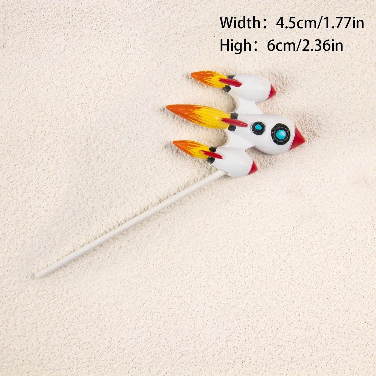 Space rocket cake topper