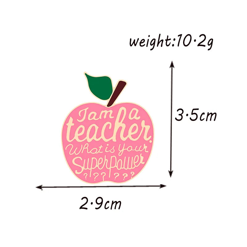 Teacher Superpower pin Christmas gift dimensions