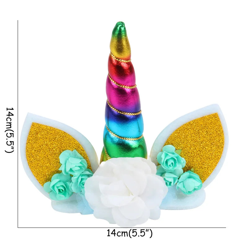 Unicorn party rainbow caketopper