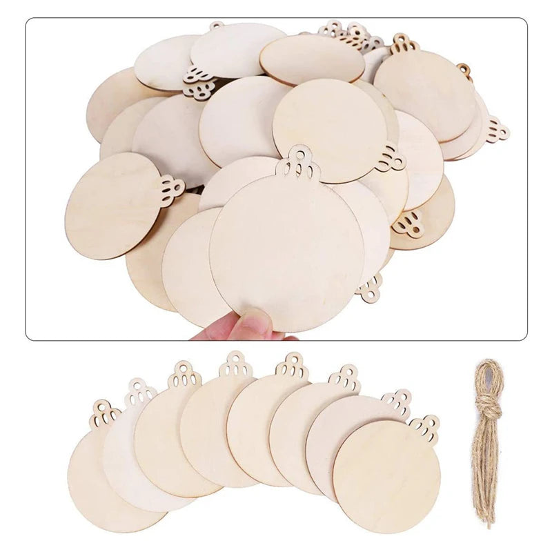 Wooden Bauble Craft DIY Christmas