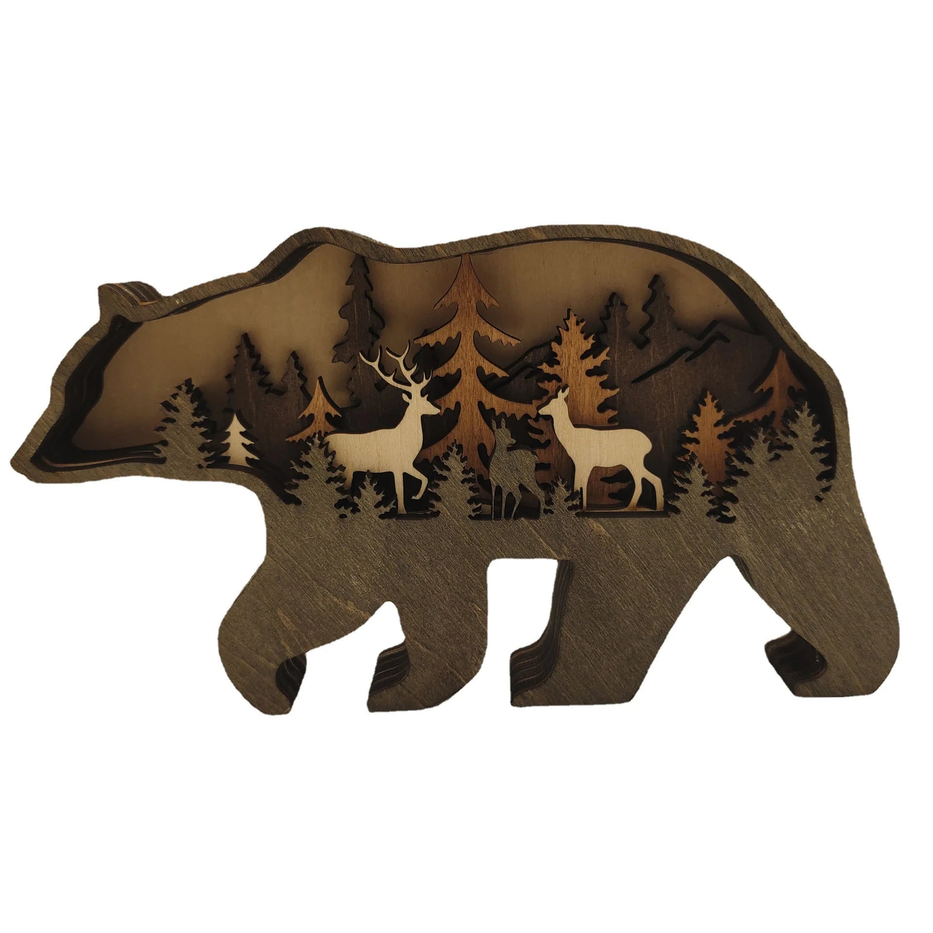 Wooden Bear Ornament