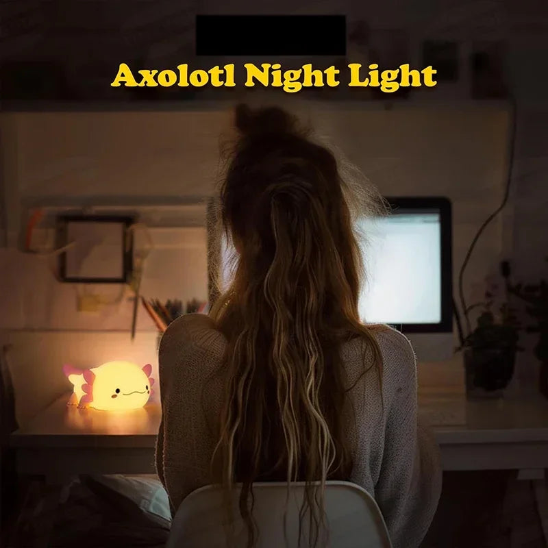 axolotl Night light desk light for her