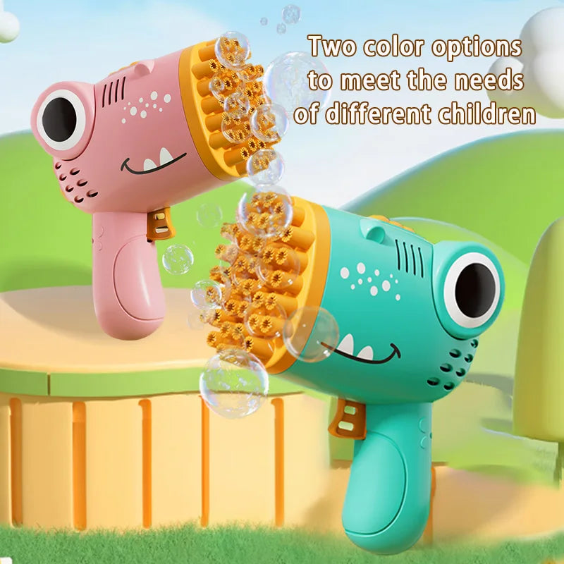 blue and pink bubble machine Dinosaur gift for boys girls