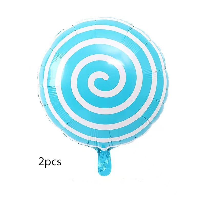 blue swirl sweet foil balloon 2pcs