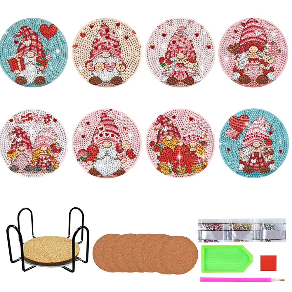 gnome christmas coasters