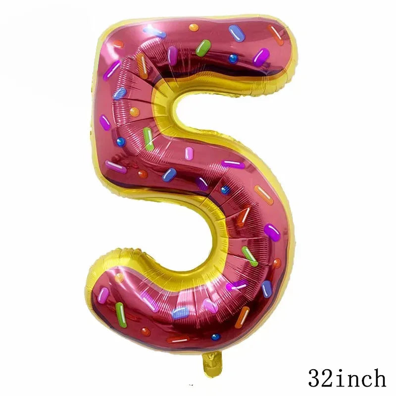 number 5 foil balloon cake sprinkles