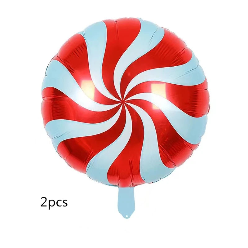red and white sweet foil balloon 2pcs