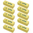 Yellow butter blocks with blue text on a white background