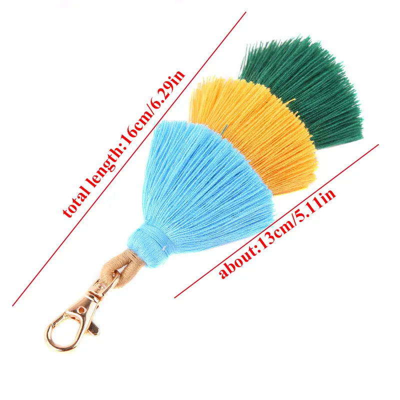 16cm bag charm gift for her blue yellow green