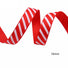 16mm Red and white candy cane Christmas Ribbon