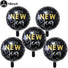 18inch happy new year foil balloons 5pcs