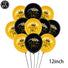 18th Birthday black and gold balloons 12 inch