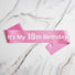 18th birthday satin sash pink
