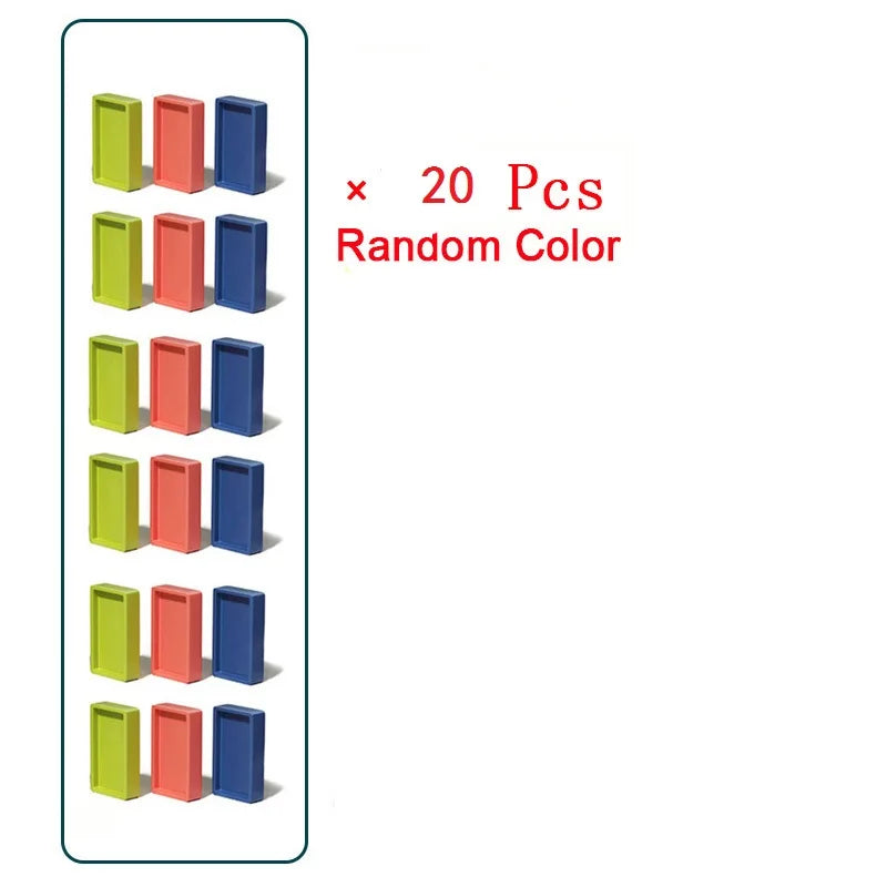 20 dominoes for automatic domino train set random colours