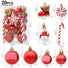 20 piece red christmas tree decorations