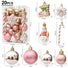 20pc rose gold christmas tree ornaments