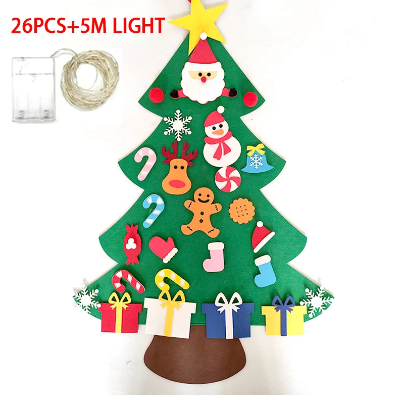 26PC DIY Felt Tree Christmas Craft Kids Toddlers Boys Girls
