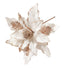 28cm white and gold Poinsettia