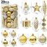 29 piece gold christmas decorations
