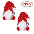 2 pcs Christmas gnome cutlery holders red spotty hat