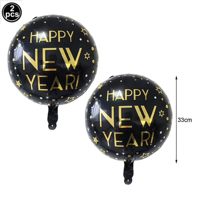 2pc happy new year foil balloons
