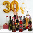 30th assorted Wine bottle stickers party