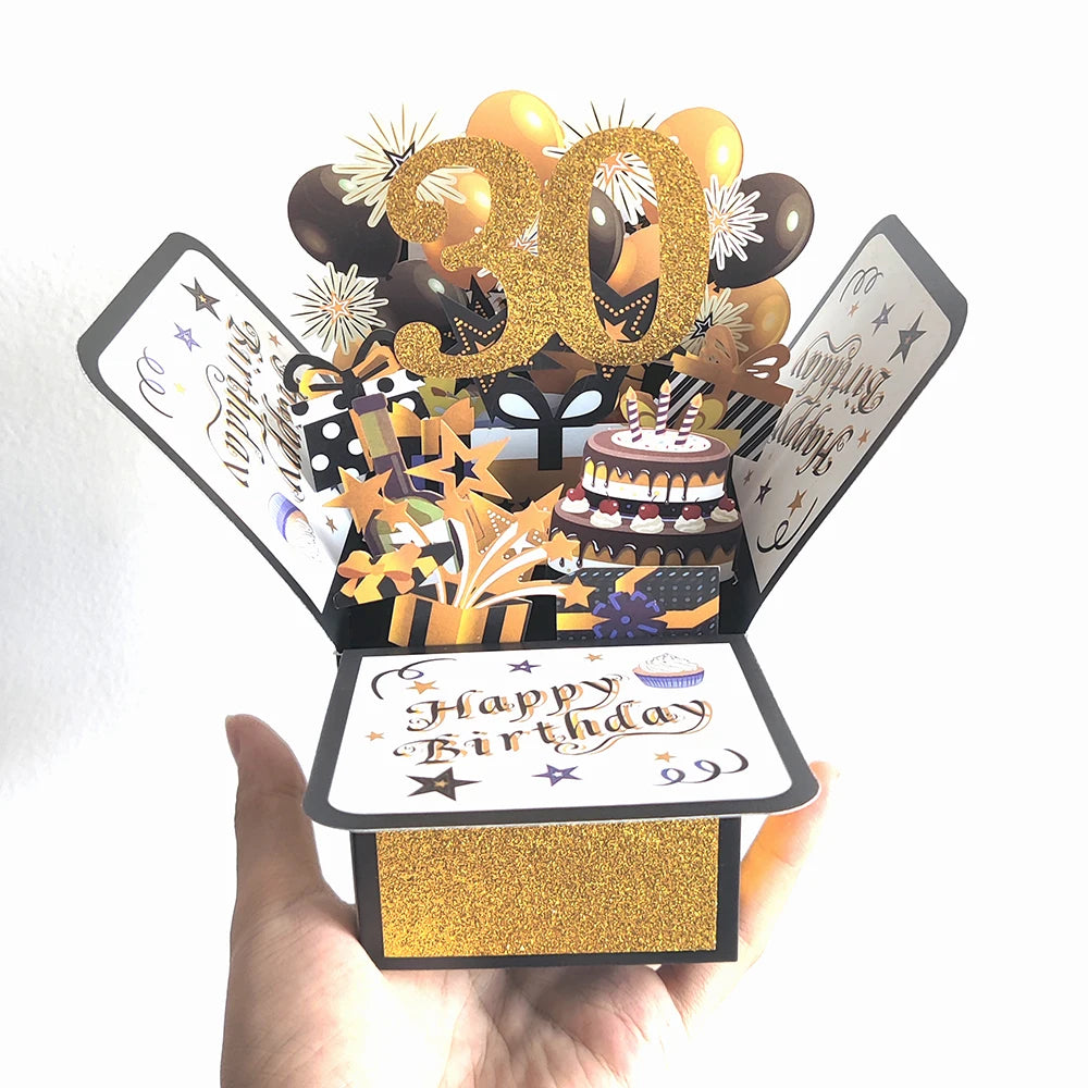 30th popup happy birthday cards