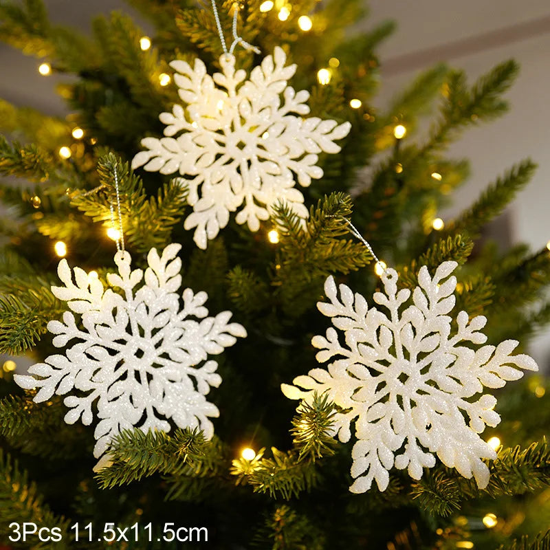 3 Pieces Snowflake Christmas Decoration 11.5x11.5cm