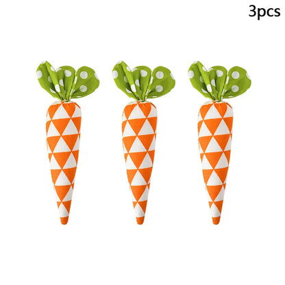 3pc triange fabric easter carrots