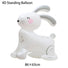 4D Standing Balloon shaped like a rabbit on a white background
