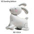 4D Standing Bunny Balloon on a white background