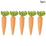 5pc Dog tooth fabric patterned Easter carrots