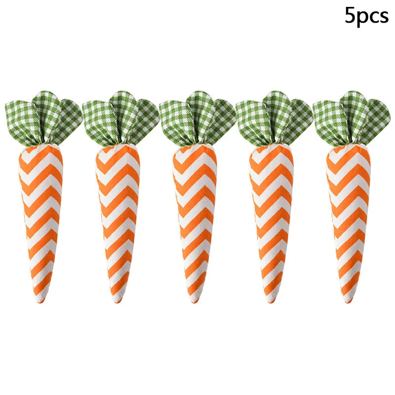 5pc Easter zig zag carrot decoration