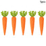 5pc orange easter fabric plushie carrots