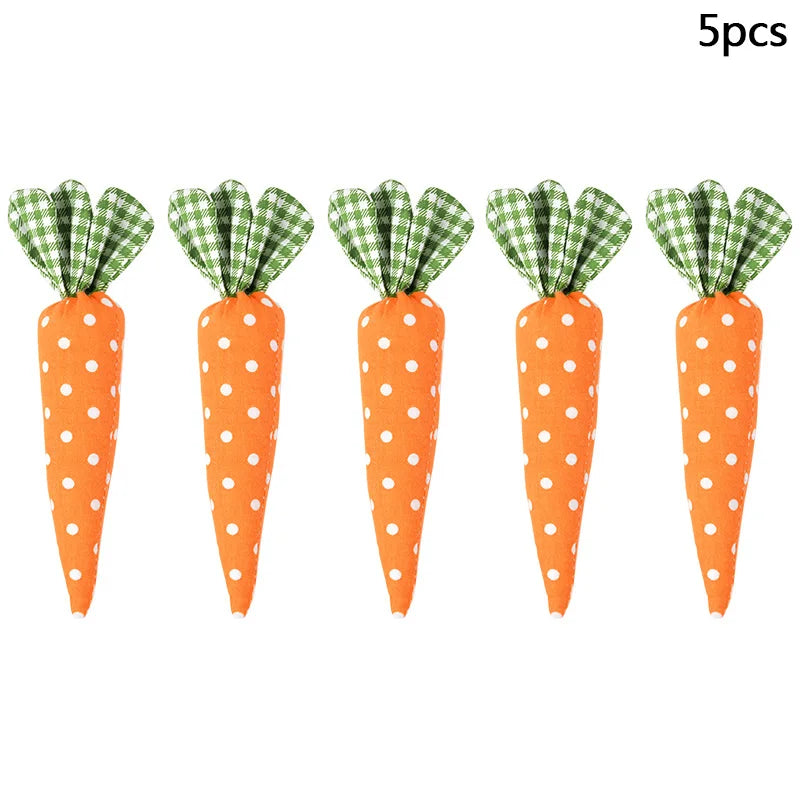 5pc spotty easter carrot decorations 