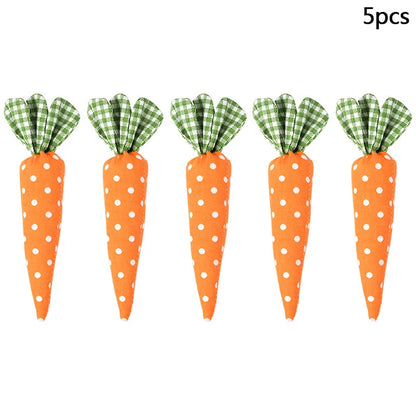 5pc spotty easter carrot decorations 