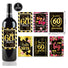 60th assorted Wine bottle stickers