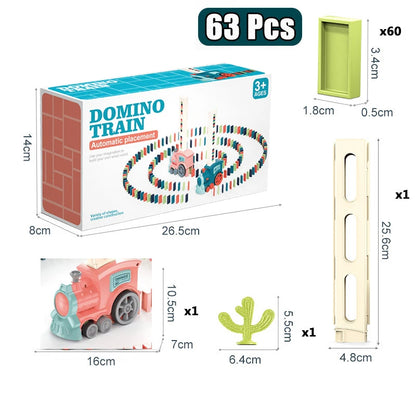 63 pc Domino train pink gift for girls