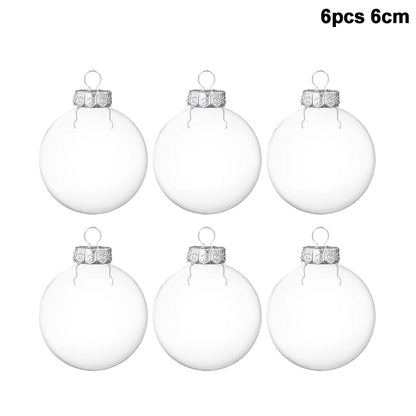 6pcs 6cm Fillable Bauble