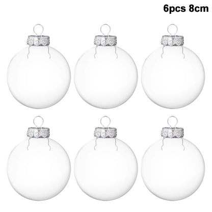 6pcs 8cm Fillable Bauble