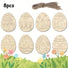 8pc wooden egg craft 