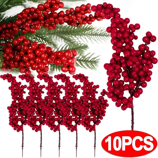 Artificial Red Berries for Giftwrapping  or Christmas Decorating