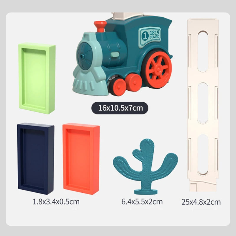 Automatic domino laying train Gift for Kids