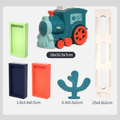 Automatic domino laying train Gift for Kids