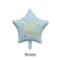 Baby Blue Happy Birthday star balloon 18inch